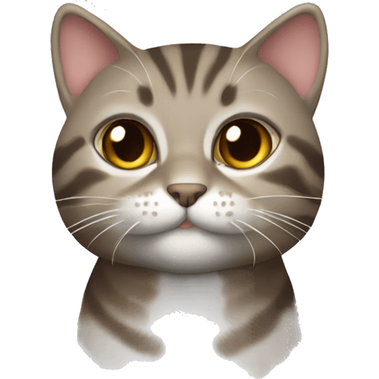 Tabby cat Brown grey emoji