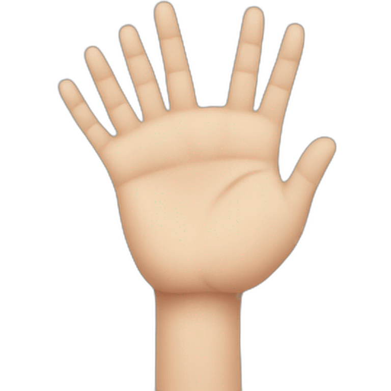 four fingers hand emoji