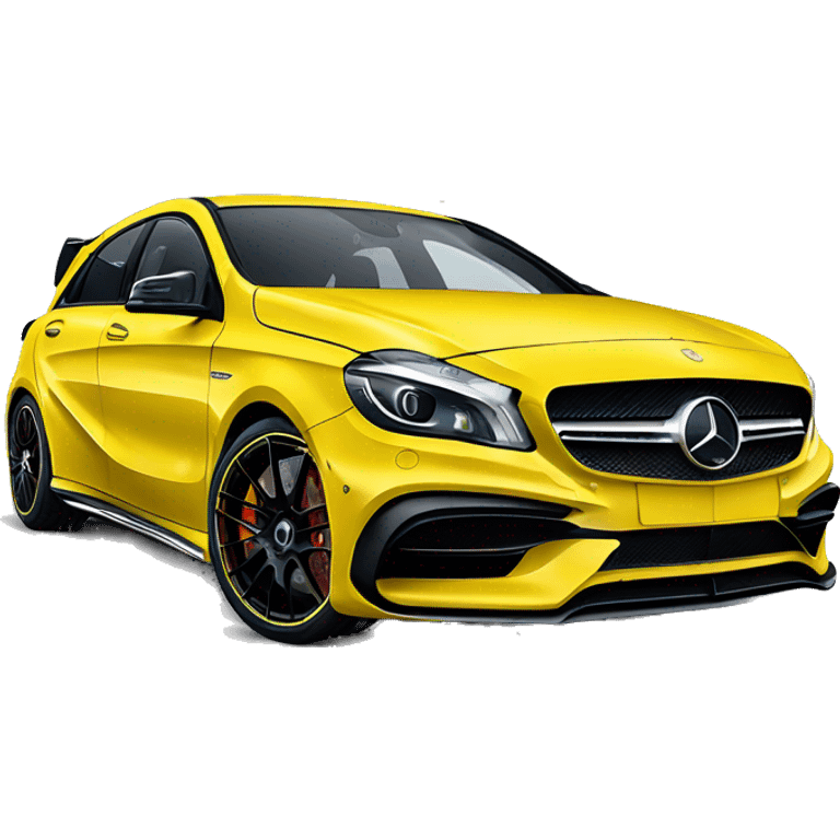 Mercedes amg a45 yellow emoji