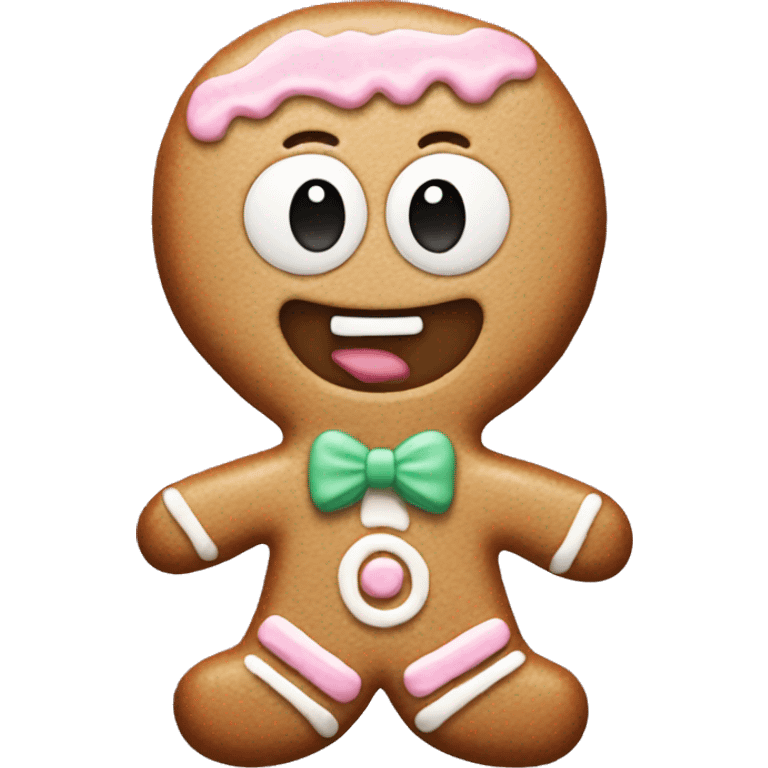 Pastel gingerbread man emoji