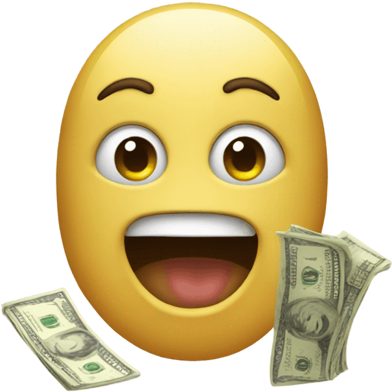 Emoji asking for money emoji