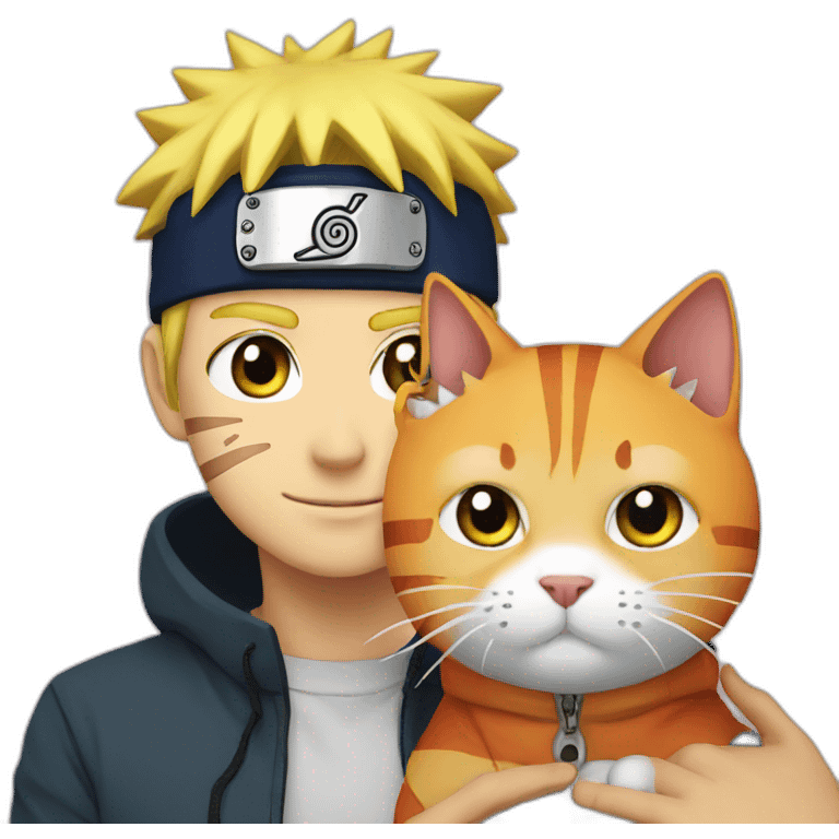 Naruto with cat emoji