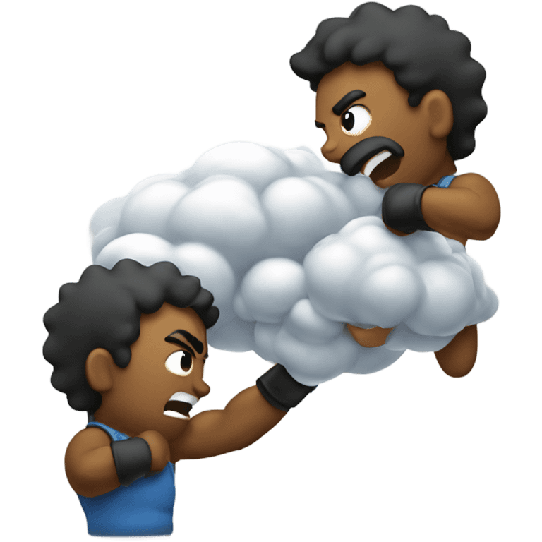 Tussling fighting cloud  emoji