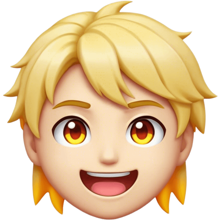 Cinematic Realistic Anime Pop Culture Emoji, featuring a dynamic, stylized portrayal of iconic anime characters rendered with vibrant textures and energetic, colorful lighting. emoji