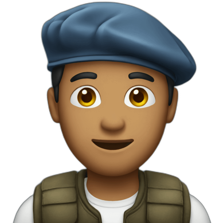 newjeans member with beret on emoji