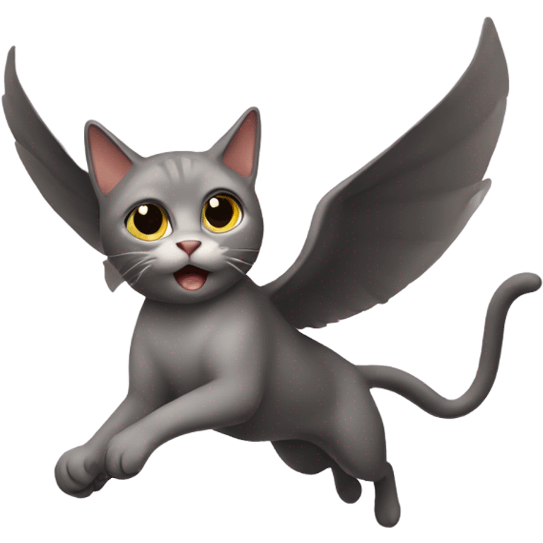 Flying cat emoji