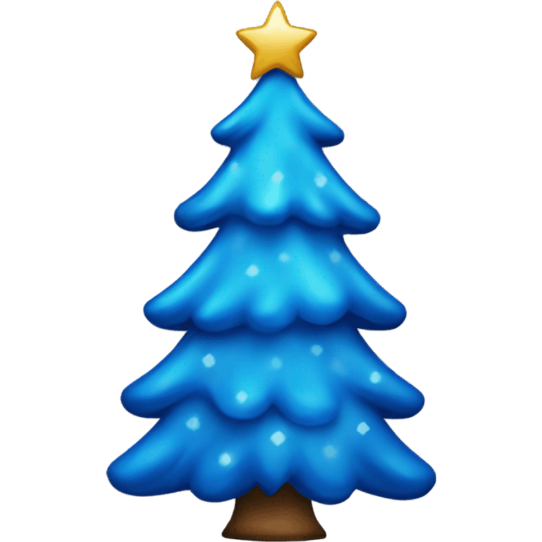 Blue christmas tree emoji