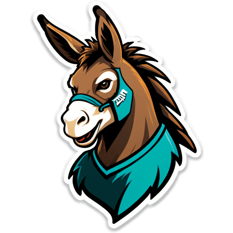 Donkey in Eagles Jersey  emoji