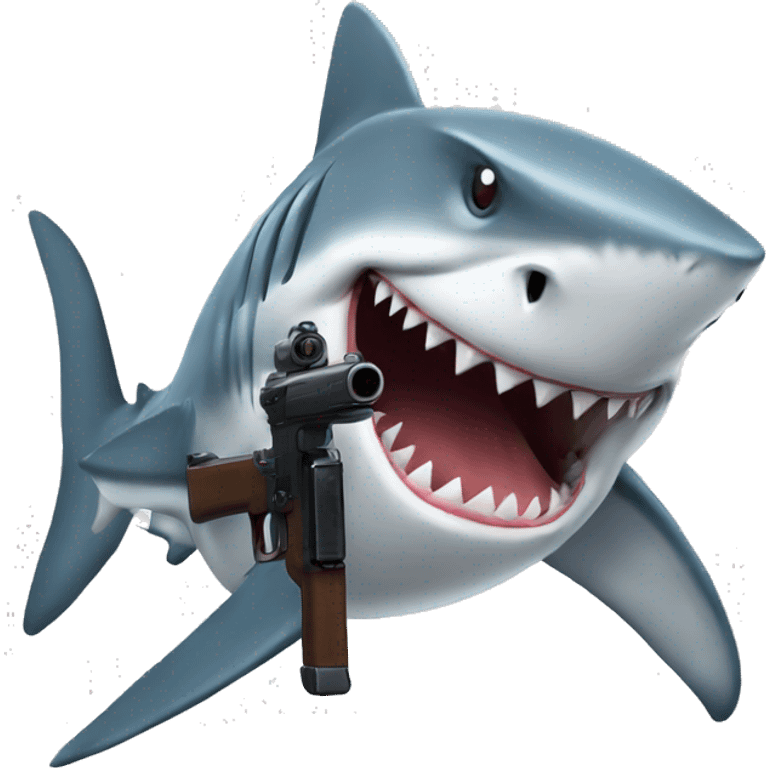 shark with gun emoji