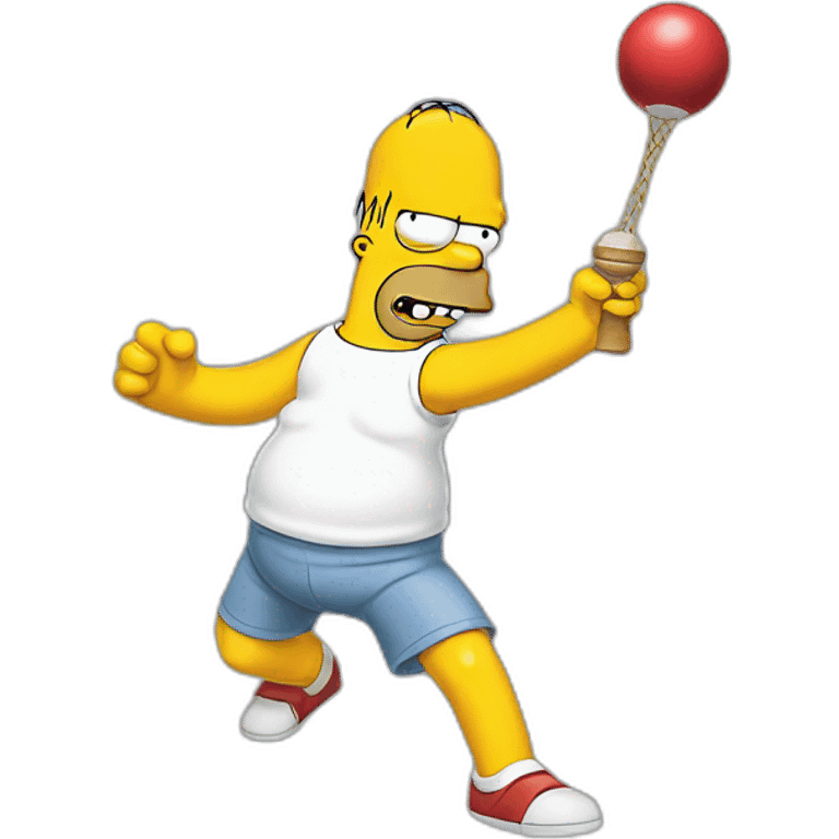 homer simpson playing kendama emoji