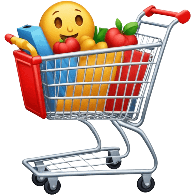 talking shopping trolley emoji