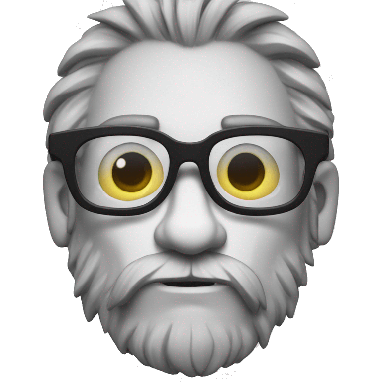 Lobo con lentes emoji