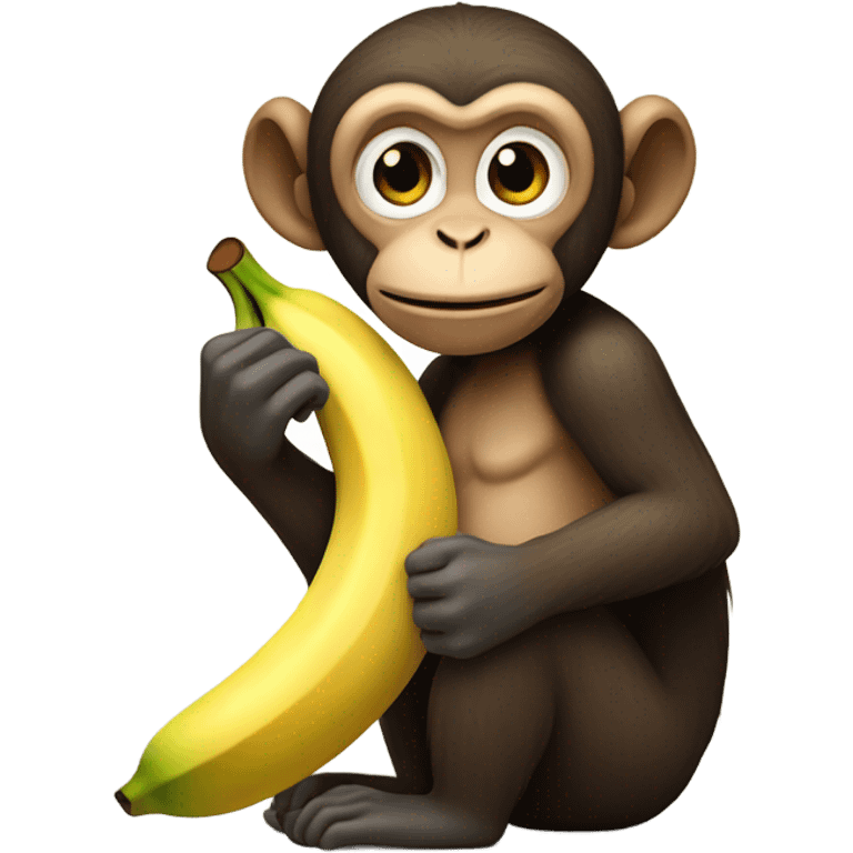 Monkey eating banana  emoji