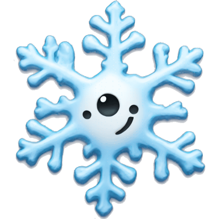 Melting snowflake emoji