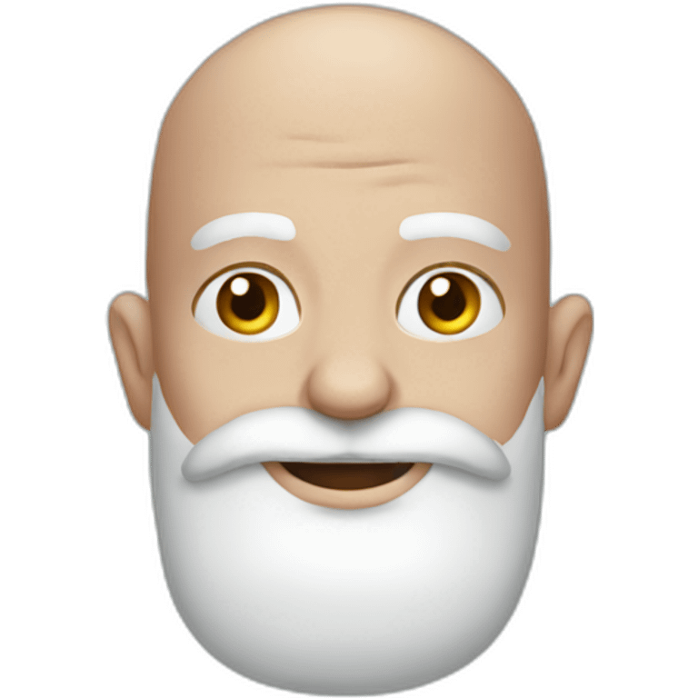 santa without hair bald emoji