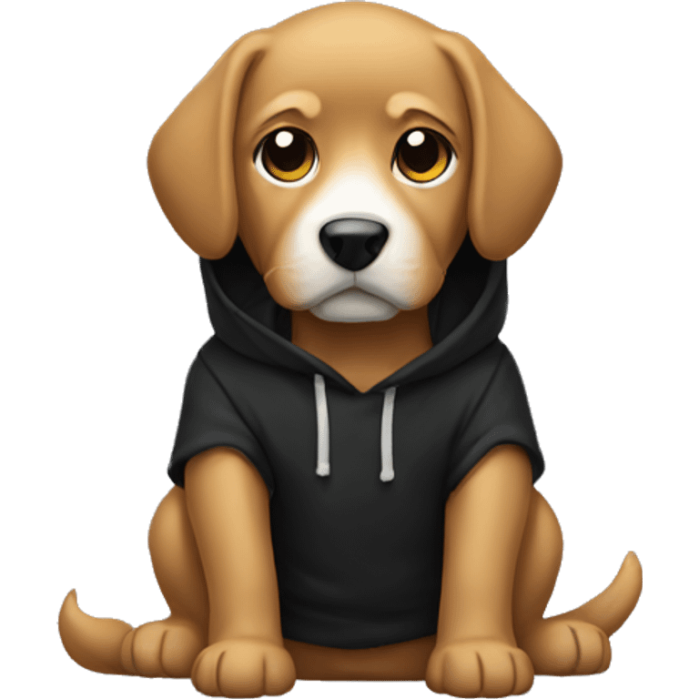 dog in black hoddie  emoji