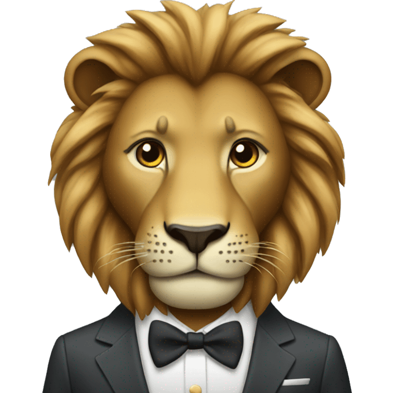 Lion with a suit emoji