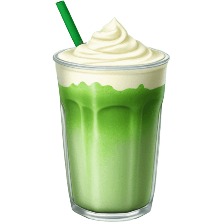 iced matcha latte  emoji