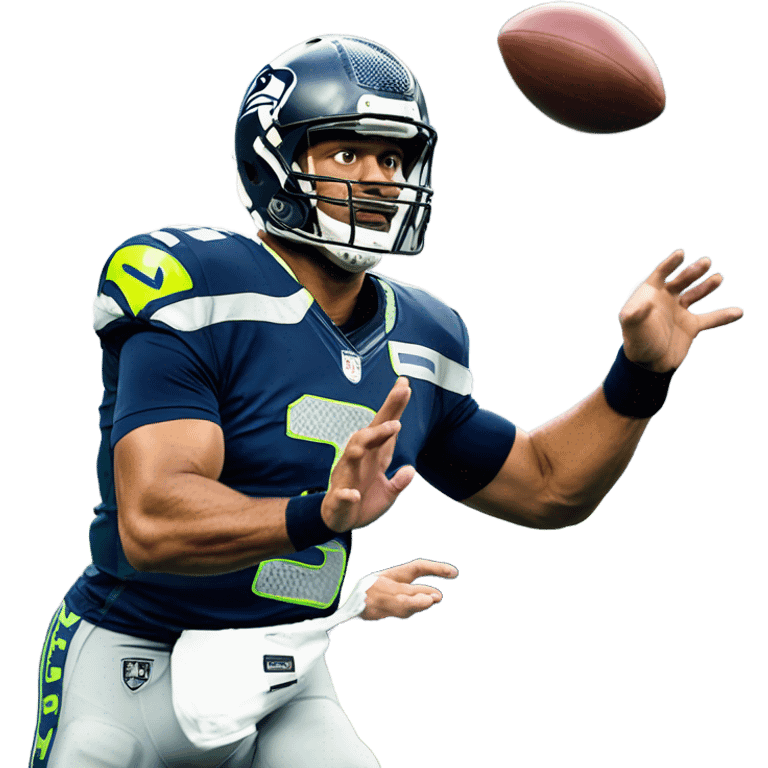 Russell Wilson throwing a interception  emoji