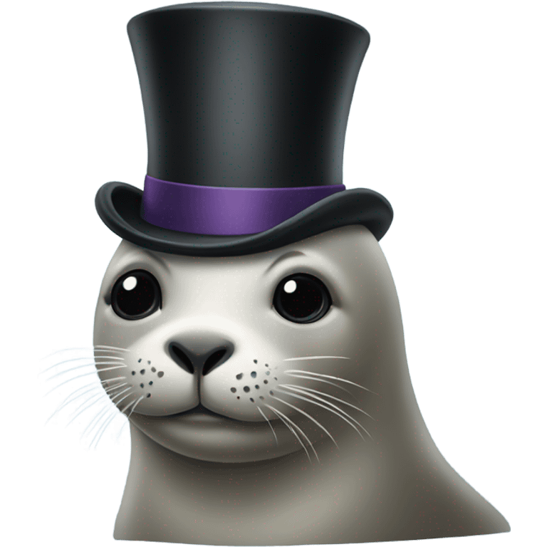 Seal wearing top hat  emoji