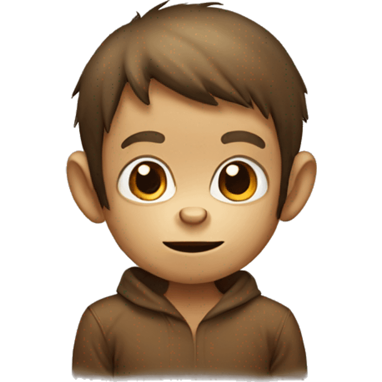 Monkey facing boy emoji