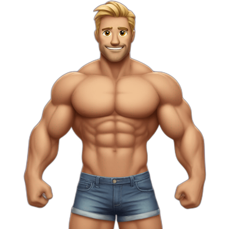 muscle-guy-bikini-ok emoji