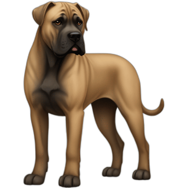 dog Cane Corso color fawn full body emoji