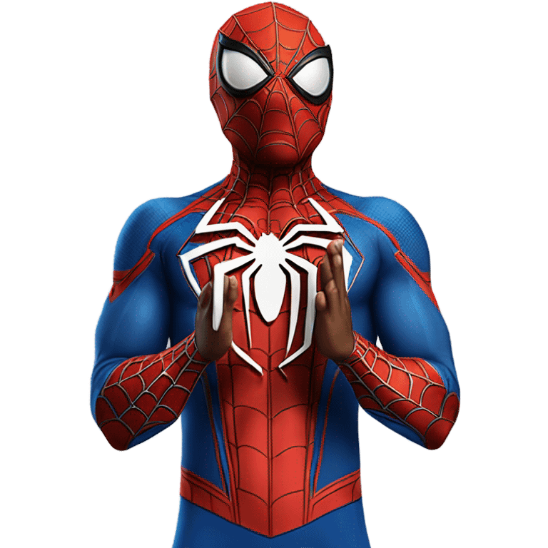 Spider-Man prayer hands emoji