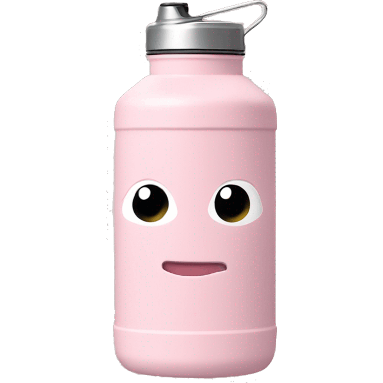 Light pink Stanley water bottle with straw emoji