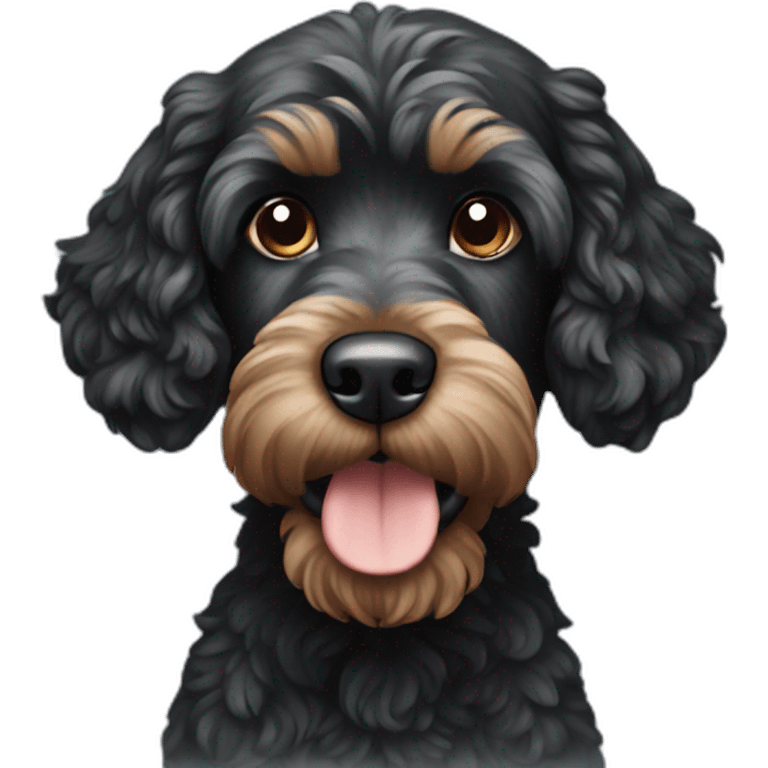 black cockapoo emoji