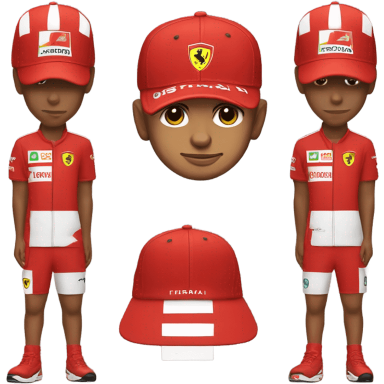 Lewis Hamilton in Ferrari merch emoji