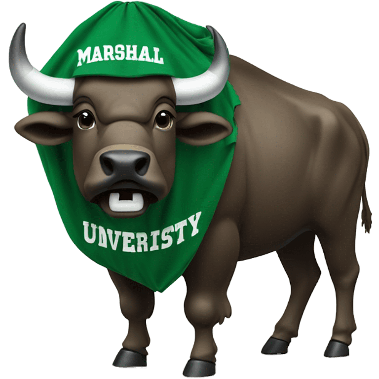 Buffalo wearing a Marshall University football jersey  emoji