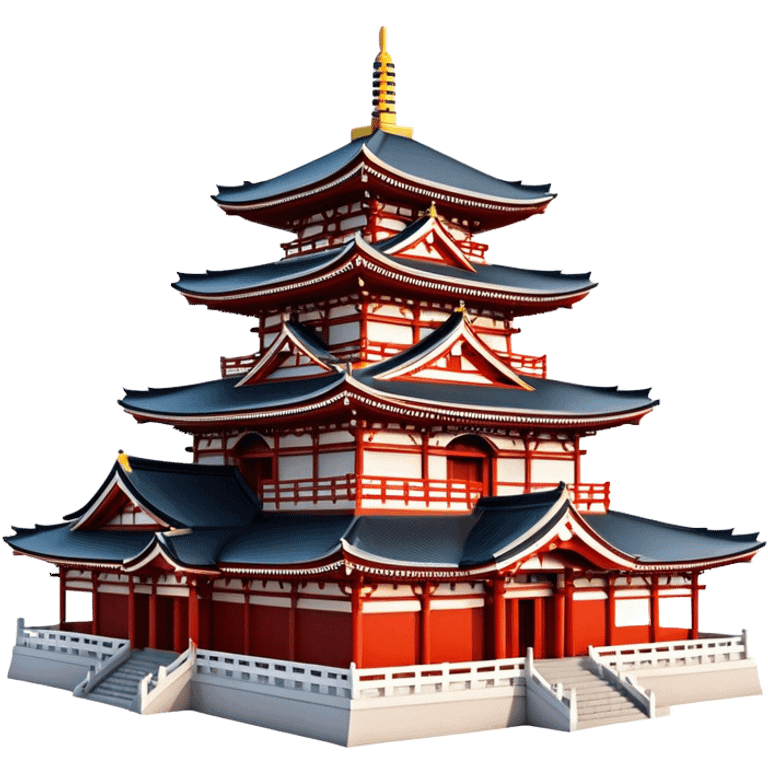 Cinematic Realistic Senso-ji Temple Landmark Emoji, depicted with the historic Tokyo temple rendered with intricate architectural detail and dynamic, cultural lighting. emoji