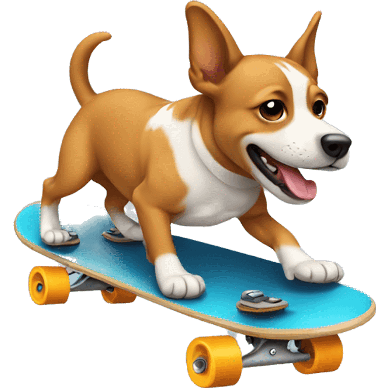 Dog skateboarding  emoji