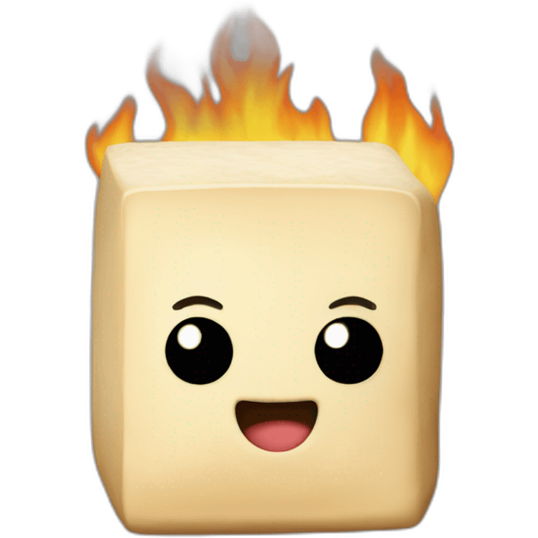 tofu-on-fire emoji