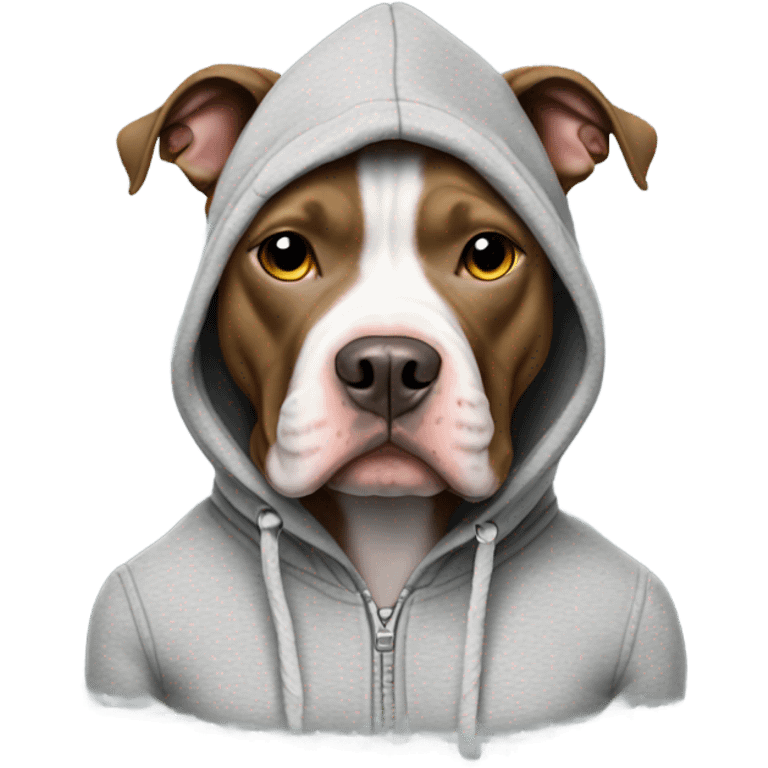 Pitbull wearing a hoodie  emoji