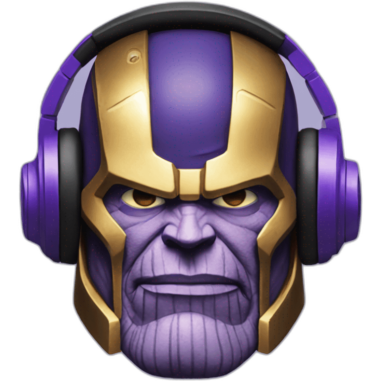 Thanos with headphones emoji