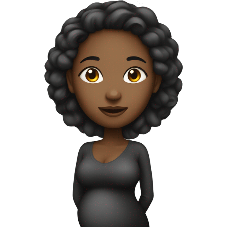 Pretty pregnant black women emoji