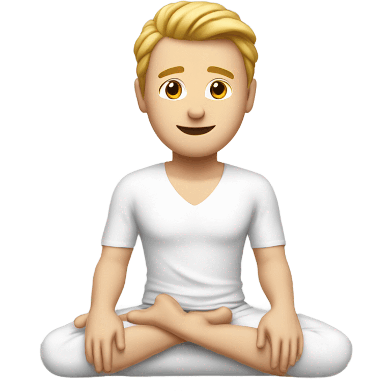 Back ned yoga male white emoji