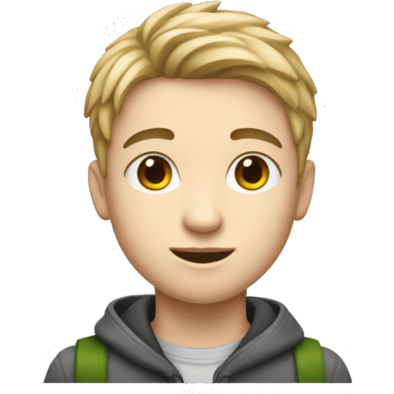 teeneger student boy white skin emoji