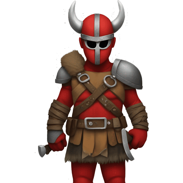 Viking costume Deadpool emoji