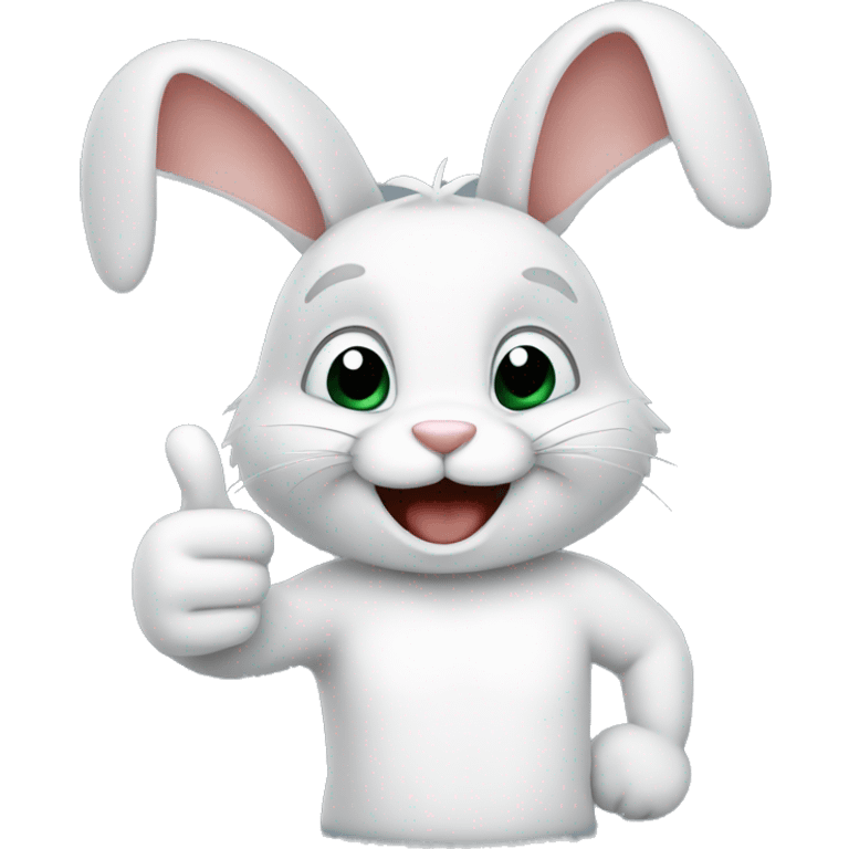 Rabbit with thumbs up  emoji