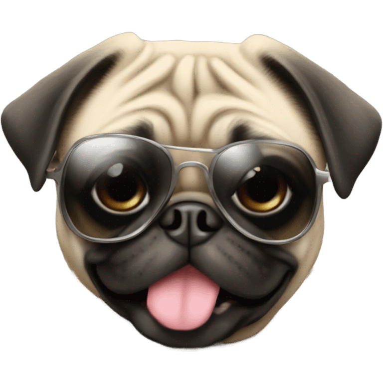 pug with sunglasses emoji