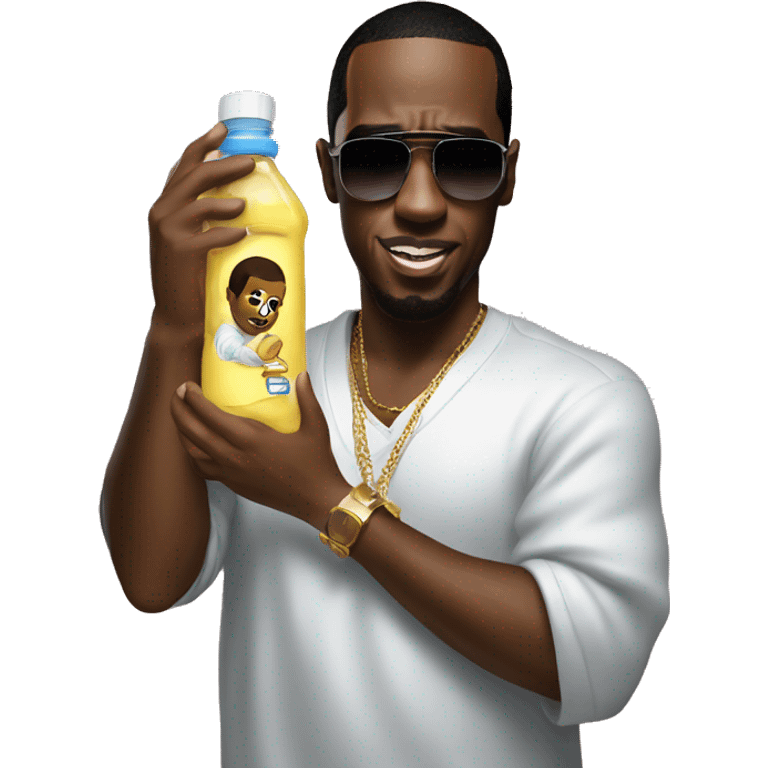 p diddy holding baby oil emoji