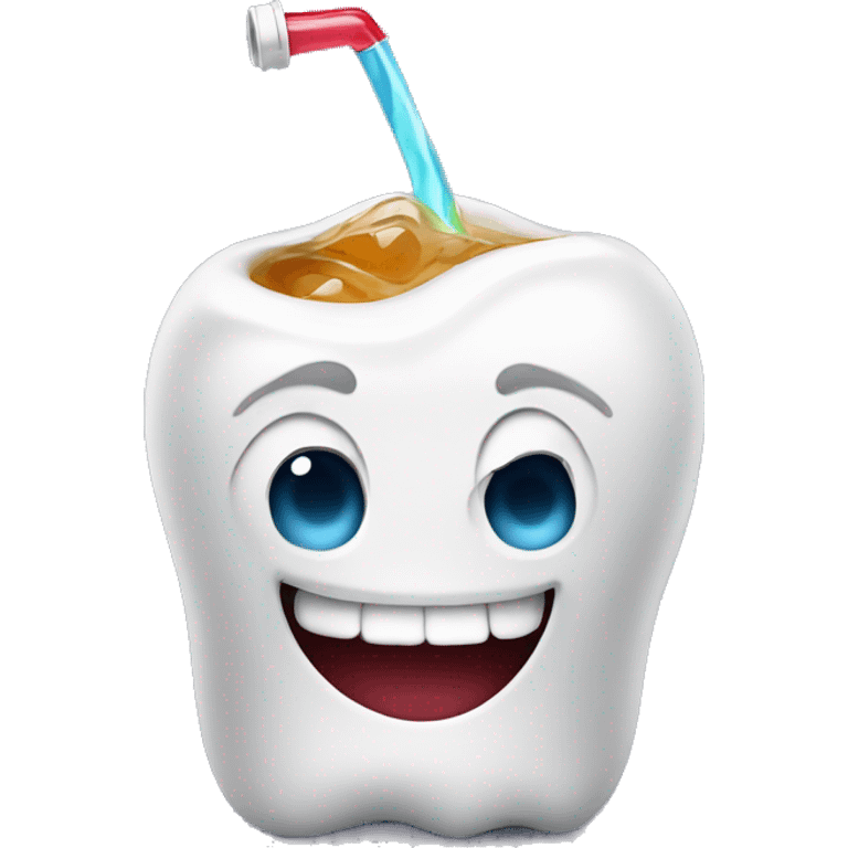 Molar drinking soda emoji