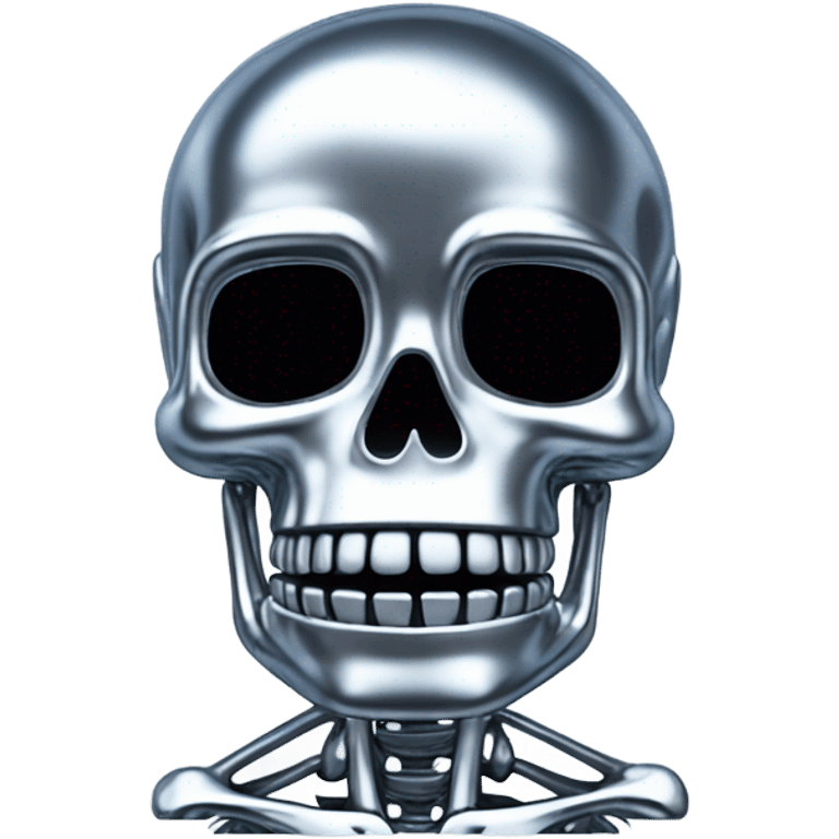 skeleton made of chrome emoji