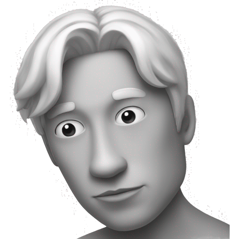 Giga chad noir et blanc  emoji