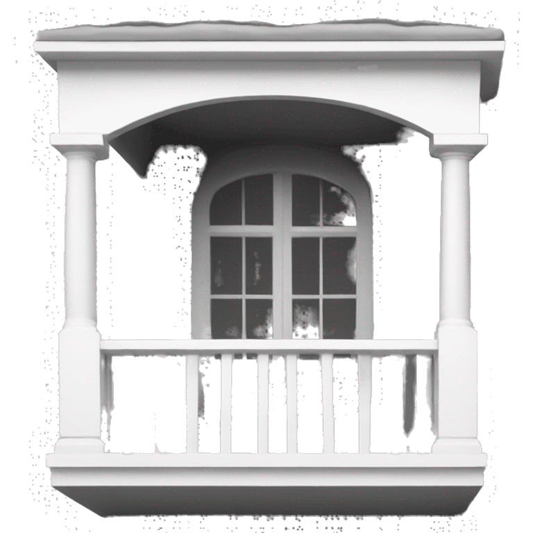 create an emoji in black and white representing a veranda(Balcony)  emoji