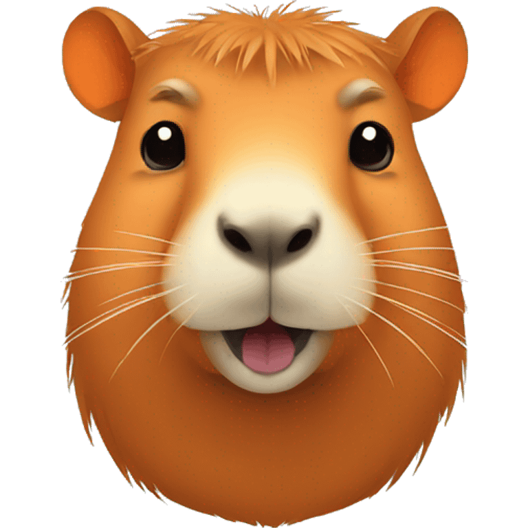 capybara with orange emoji