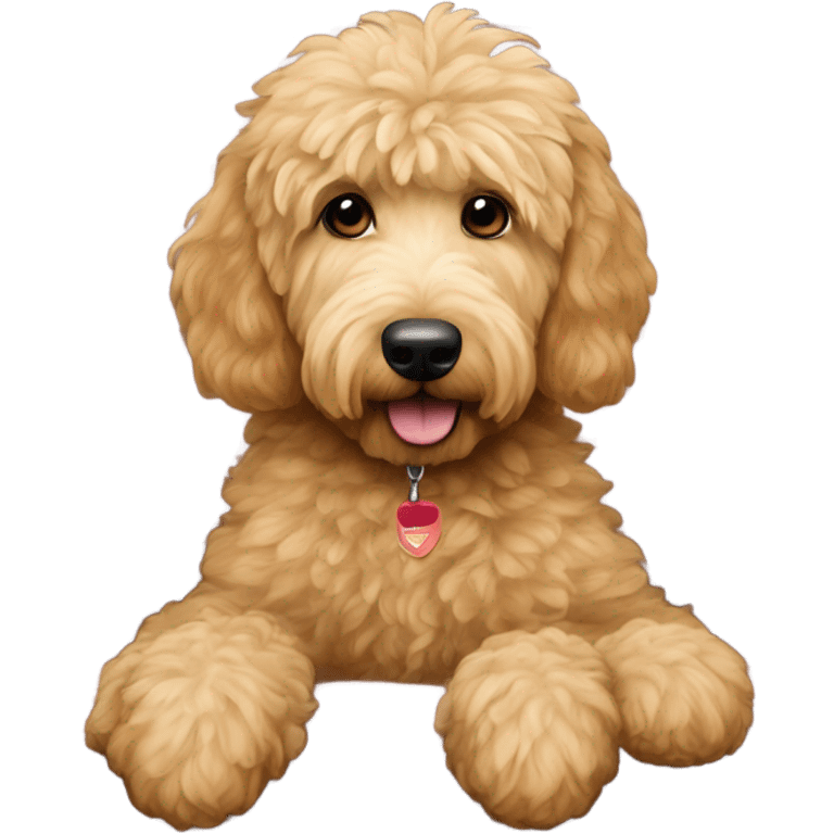 Goldendoodle in a Bailey chair  emoji